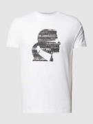 Karl Lagerfeld T-Shirt mit Label-Print in Weiss, Größe S