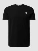 Karl Lagerfeld T-Shirt mit Motiv-Patch in Black, Größe S