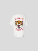 Kenzo Oversized T-Shirt mit Label-Print in Offwhite, Größe XS