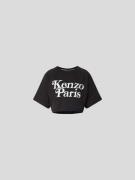 Kenzo Cropped T-Shirt mit Label-Print in Black, Größe M