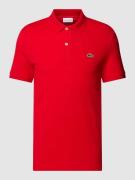 Lacoste Poloshirt mit Label-Stitching in Rot, Größe S