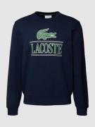 Lacoste Classic Fit Sweatshirt mit Label-Print in Marine, Größe M