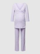 LASCANA Umstands-Pyjama mit 3/4-Arm und Stillfunktion in Lila, Größe 3...