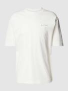 Marc O'Polo T-Shirt mit Label-Stitching in Weiss, Größe XL