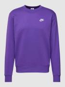 Nike Sweatshirt mit Label-Stitching Modell 'NSW CREW' in Violett, Größ...