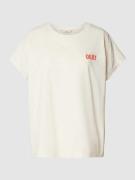 Oilily T-Shirt mit Label-Print Modell 'TOYEN' in Offwhite, Größe S