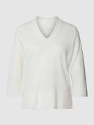 OPUS Sweatshirt mit elastischem Saum Modell 'Ganila' in Offwhite, Größ...