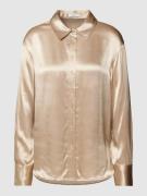 OPUS Hemdbluse mit durchgehender Knopfleiste Modell 'Feppe' in Gold, G...