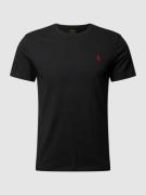 POLO RALPH LAUREN Custom Slim Fit T-Shirt mit Logo-Stickerei in Black,...