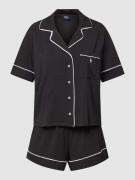 Polo Ralph Lauren Pyjama mit Label-Stitching in Black, Größe L