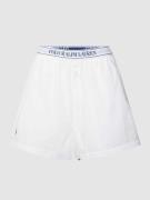 Polo Ralph Lauren Pyjama-Shorts mit elastischem Logo-Bund in Weiss, Gr...