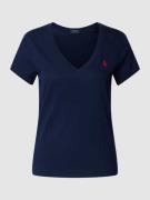 Polo Ralph Lauren T-Shirt mit Label-Stitching in Blau, Größe XL