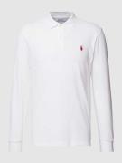 Polo Ralph Lauren Poloshirt mit Label-Stitching in Weiss, Größe S