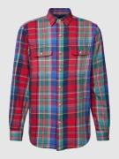 Polo Ralph Lauren Custom Fit Freizeithemd mit Allover-Muster in Rot, G...