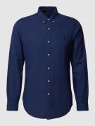 Polo Ralph Lauren Slim Fit Freizeithemd mit Logo-Stitching in Jeansbla...