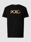 Polo Ralph Lauren T-Shirt mit Label-Stitching in Black, Größe S