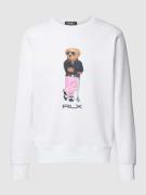 Polo Ralph Lauren Sweatshirt mit Label-Print in Weiss, Größe S