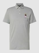 Polo Ralph Lauren Poloshirt mit Label-Stitching in Hellgrau, Größe S