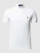 POLO RALPH LAUREN Slim Fit Polo Shirt mit Logo in Weiss, Größe L