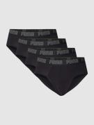 Puma Slip mit elastischem Logo-Bund im 4er-Pack in Black, Größe S