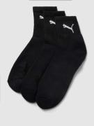 Puma Socken mit Label-Detail im 3er-Pack Modell 'SHORT CREW' in Black,...