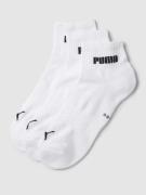 Puma Sneakersocken mit Label-Print im 3er-Pack in Weiss, Größe 39/42