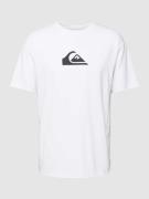 Quiksilver T-Shirt mit Label-Print Modell 'SOLID STREAK' in Weiss, Grö...