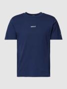 Replay T-Shirt mit Label-Print in Blau, Größe S