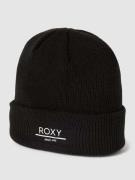 Roxy Beanie mit Label-Patch Modell 'FOLKER' in Black, Größe One Size