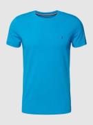 Tommy Hilfiger Slim Fit T-Shirt mit Label-Stitching in Royal, Größe XX...