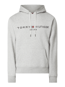 Tommy Hilfiger Hoodie mit Logo-Stickerei in Hellgrau Melange, Größe S