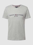 Tommy Hilfiger T-Shirt aus Bio-Baumwolle in Hellgrau Melange, Größe L