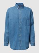 Tommy Hilfiger Jeanshemd mit Button-Down-Kragen in Blau, Größe M