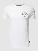 Tommy Hilfiger T-Shirt mit Label-Print in Weiss, Größe S