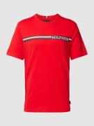 Tommy Hilfiger T-Shirt mit Label-Print in Hellrot, Größe S