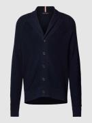 Tommy Hilfiger Cardigan mit V-Ausschnitt in Marine, Größe L