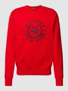 Tommy Hilfiger Sweatshirt mit Motiv-Stitching in Rot, Größe S