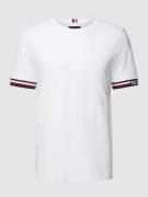 Tommy Hilfiger T-Shirt mit Kontraststreifen in Weiss, Größe M