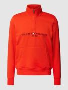 Tommy Hilfiger Sweatshirt mit Label-Stitching in Orange, Größe XXXL