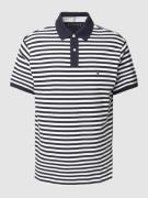 Tommy Hilfiger Poloshirt mit Label-Stitching in Marine, Größe S