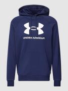 Under Armour Hoodie mit Label-Print in Marine, Größe L