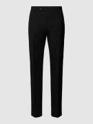 Windsor Anzughose mit Bügelfalten Modell 'Bene' in Black, Größe 48