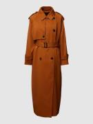 Windsor Trenchcoat mit Schulter- und Ärmelriegeln in Cognac, Größe 36