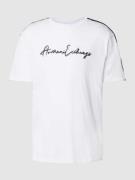 ARMANI EXCHANGE Regular Fit T-Shirt mit Label-Stitching in Weiss, Größ...