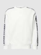 ARMANI EXCHANGE Sweatshirt mit Label-Stitching in Offwhite, Größe XL