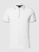 ARMANI EXCHANGE Poloshirt mit Label-Details in Weiss, Größe S