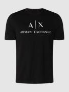 ARMANI EXCHANGE Slim Fit T-Shirt mit Logo in Black, Größe XL