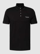 ARMANI EXCHANGE Poloshirt mit Label-Print in Black, Größe L