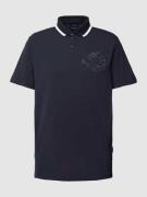 ARMANI EXCHANGE Poloshirt mit Label-Motiv-Stitching in Marine, Größe S