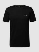 BOSS Green T-Shirt mit Label-Schriftzug Modell 'Tee Curved' in Black, ...